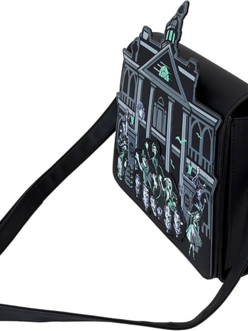 Loungefly Disney: Haunted Mansion Crossbody Purse Glows in the Dark - Picture 5 of 6